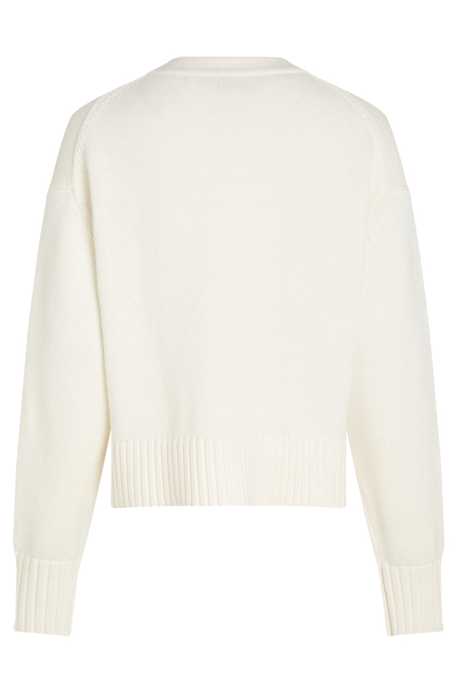 LOGO EMBRO SWEATER J20J225073 IVORY